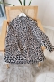Leopar Desen Düğmeli Camel Tunik