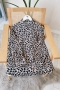 Leopar Desen Düğmeli Camel Tunik