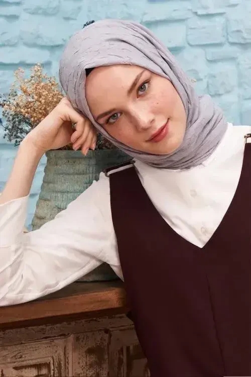 Bambu Kraş Gri Şal