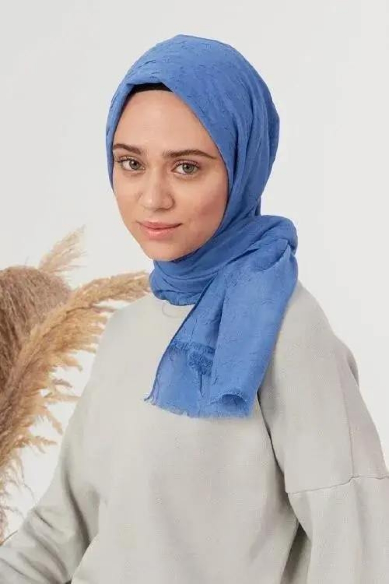 Bambu Kraş İndigo Şal