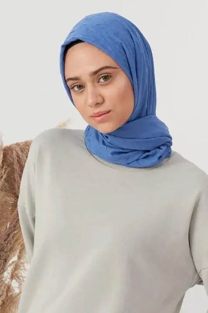 Bambu Kraş İndigo Şal