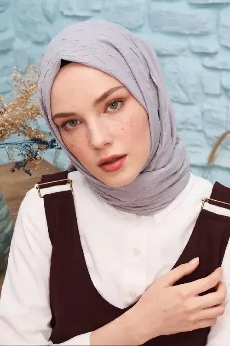 Bambu Kraş Gri Şal