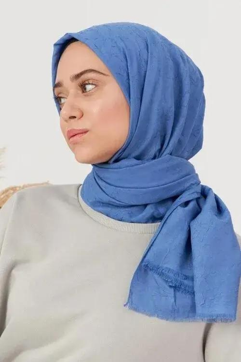 Bambu Kraş İndigo Şal