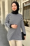Siyah Çizgili Tunik