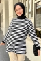 Siyah Çizgili Tunik