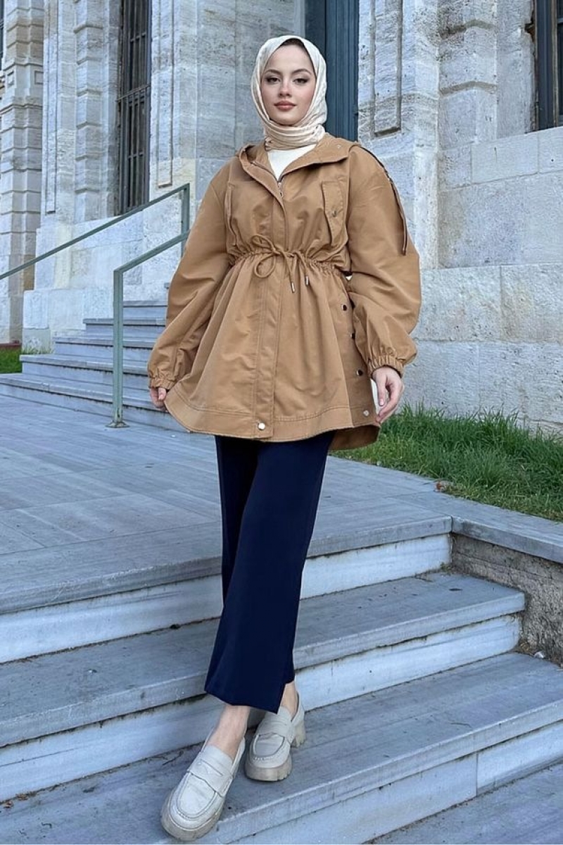 Kapüşonlu Camel Kap