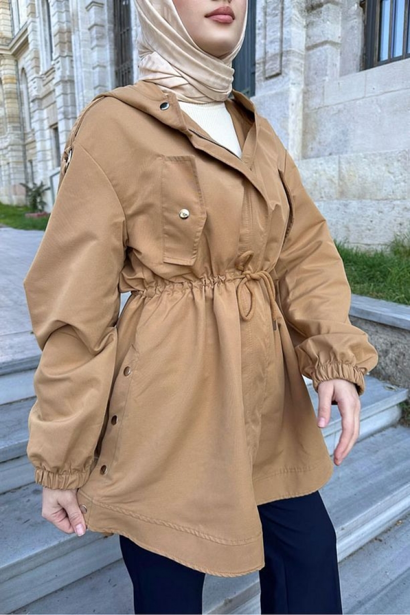 Kapüşonlu Camel Kap