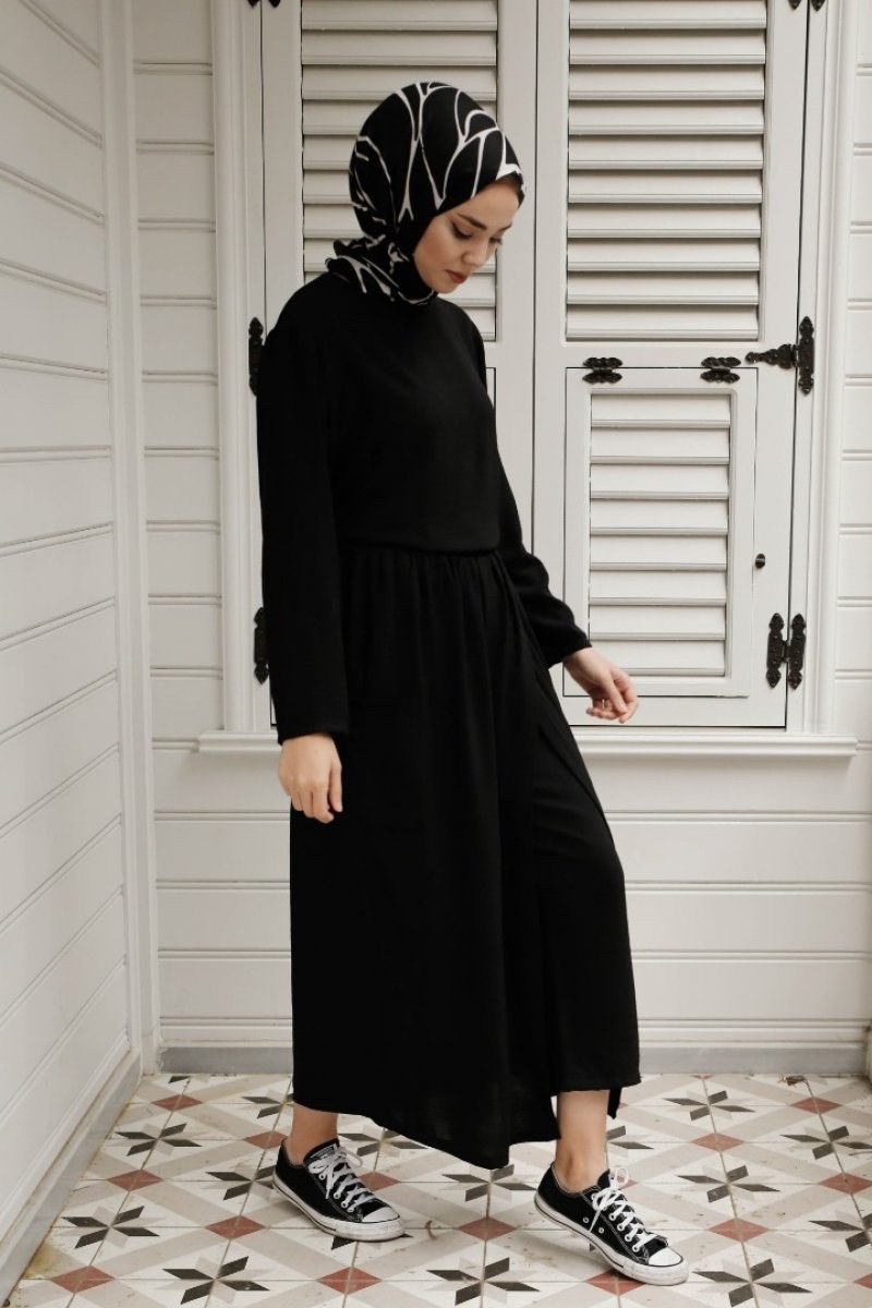Pantolon Etek Siyah İkili Takım
