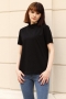 Balıkçı Yaka Siyah T-Shirt