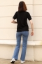 Balıkçı Yaka Siyah T-Shirt